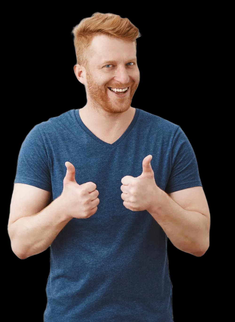 Marketing specialist giving a thumbs up